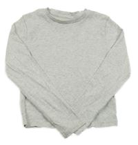 Světlešedé melírované žebrované triko George