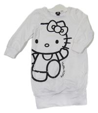 Bílé teplákové šaty s Kitty z flitrů H&M