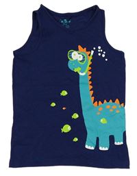 Tmavomodré tílko s dinosaurem Kuniboo