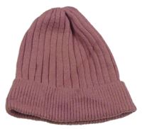 Starorůžová žebrovaná pletená čepice Primark