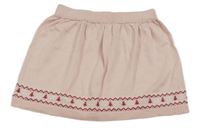 Růžová pletená sukně se vzorem Primark