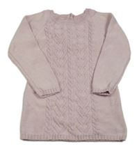 Růžové svetrové šaty se vzorem zn. Primark