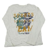 Bílé triko s potiskem a nápisem Name it