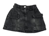 Černá riflová cargo sukně Next