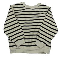 Béžovo-černá pruhovaná mikina H&M
