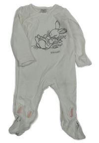 Bílý sametový overal s králíkem - Petter Rabbit