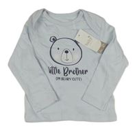 Nové - Světlemodré triko s medvědem M&Co.