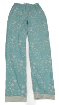 Světlemodré pyžamové kalhoty s hvězdami