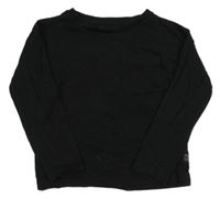 Černé triko s kapsou Reserved