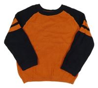 Cihlovo-černý svetr Next