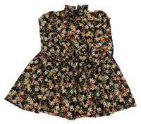 Černé květované šaty Shein