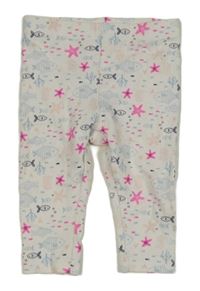 Bílé legíny s rybami a hvězdicemi Lupilu