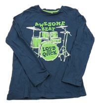 Tmavomodré triko s bicími C&A