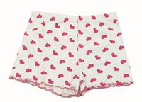Bílé bavlněné kraťasy se srdíčky Mothercare