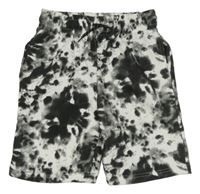 Černo-bílé batikované teplákové kraťasy Primark
