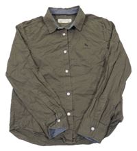 Khaki košile s výšivkou H&M