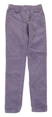 Fialové manšestrové elastické kalhoty H&M