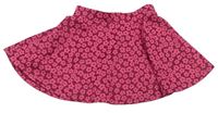 Růžovo-fialová květovaná kolová sukně Matalan
