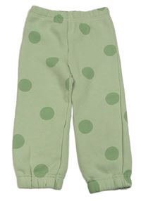 Mintové puntíkaté tepláky Primark