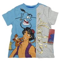 Nové - šedo-modré tričko s Aladinem Disney