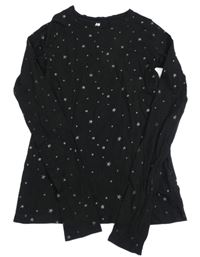 Černé triko s hvězdičkami H&M