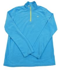 Modrá fleecová mikina s výšivkou 