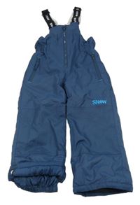 Tmavomodré šusťákové funkční laclové oteplovačky 