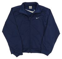 Tmavomodrá sportovní propínací mikina s logem Nike