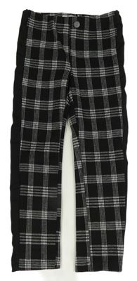 Černo-bílá kostkovaná tregíny 