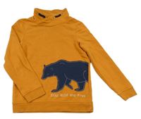 Medová mikina s medvědem kids