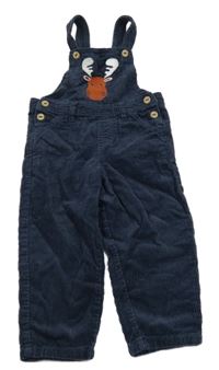 Tmavomodré laclové manšestráky se sobem Lupilu