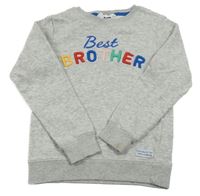 Šedá melírovaná mikina s nápisem H&M