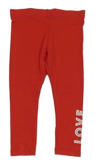 Červené legíny s nápisem lupilu