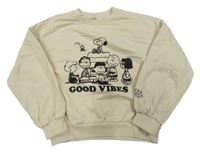 Smetanová oversize mikina se Snoopym M&S