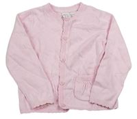 Růžový propínací svetr Miniclub