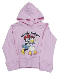 Světlerůžová lehká mikina s Minnie a Daisy a kapucí Disney