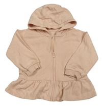 Světlerůžová propínací mikina s kapucí Matalan
