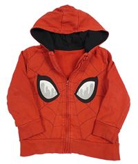 Červená propínací mikina s kapucí - Spiderman George