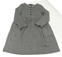 Bílo-černé kostkované úpletové šaty zn. Primark