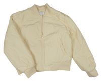 Bílý šusťákový podzimní zateplený bomber Primark