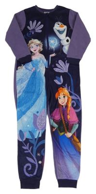 Fialový fleecový overal - Frozen Disney