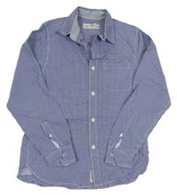 Tmavomodro-bílá kostkovaná košile H&M