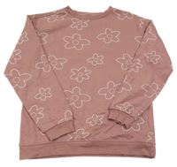 Starorůžová květovaná mikina Primark