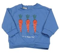 Modrá mikina s mrkvičkami Lupilu