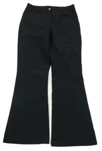 Černé šusťákové outdoorové flare kalhoty Tchibo