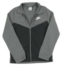 Šedo-antracitová propínací thermo mikina s logem Nike