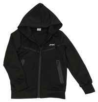 Černá propínací sportovní mikina s logem a kapucí Chapter young