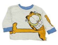 Bílo-modrá mikina s Garfieldem 