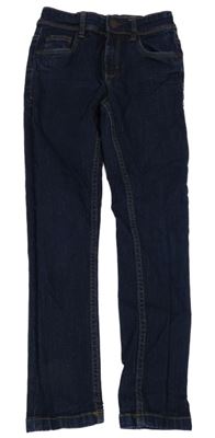 Tmavomodré teplákové skinny rifle Next