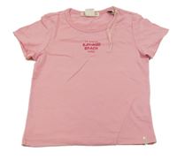 Světlerůžové tričko s nápisem 